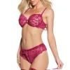 Berry Blossom Bra & Crotchless Panty