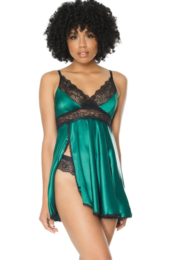 Emerald Enchantment Babydoll & Thong