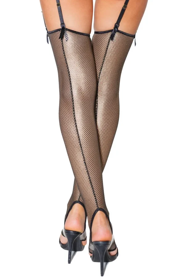 Gilded Seduction Toeless Stockings
