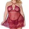 Pinot Noir Babydoll & Thong Set