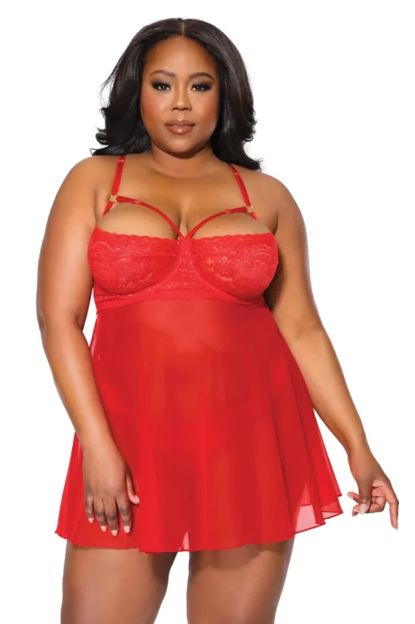 Winter Whisper Babydoll & Thong